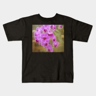 Flowing Orchids - Purple Flowers Kids T-Shirt